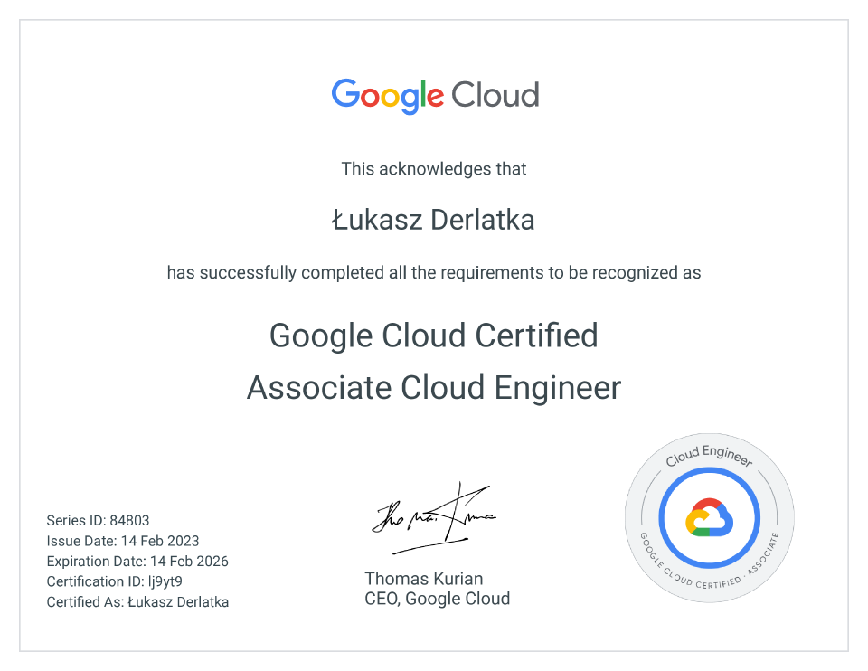 Google Cloud - Associate Cloud Engineer